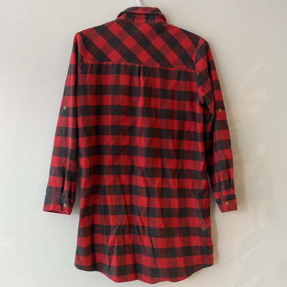Brandy Melville Red Plaid long - Picture 2 of 3